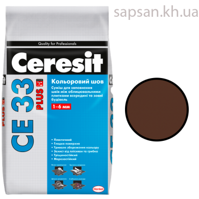 Затирка для плитки Ceresit СЕ 33 PLUS (132 терракотовый)