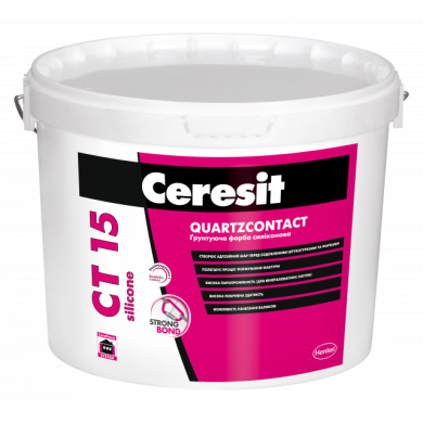 Грунтующая силиконовая краска Ceresit CT 15 Silicone Quartzcontact