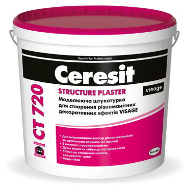 Моделирующая штукатурка для декоративных эффектов VISAGE CERESIT CT 720 VISAGE STRUCTURE PLASTER