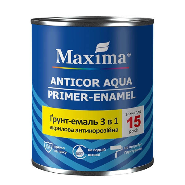 Грунт-эмаль 3 в 1 "Anticor Aqua" Maxima